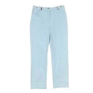 St John Sport Essentials by Marie Gray Pants Womens 6 Light Blue Straight Leg
